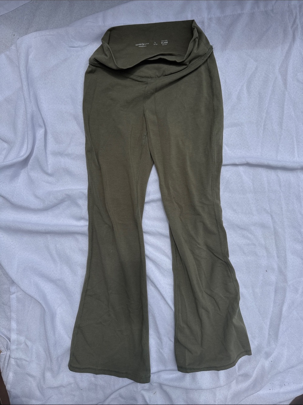 Old Navy Olive Green Flared Leggings